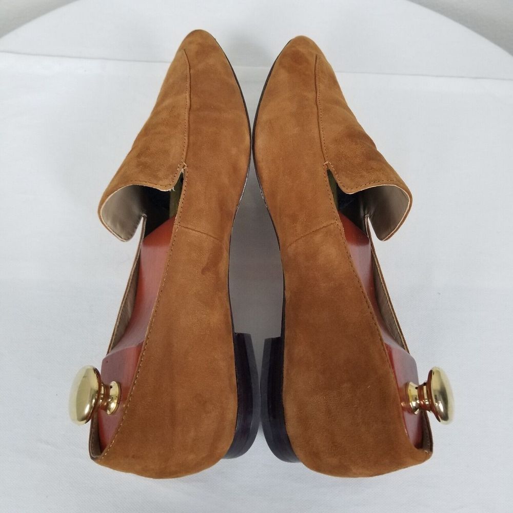 Reformation Brown Suede Quiet Luxury Minimalist Academia Bonnie Loafers Size 10 - Picture 5 of 12